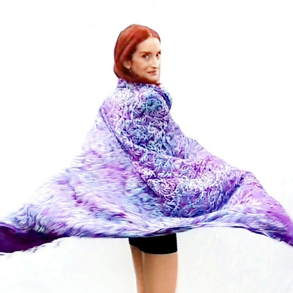 Vintage Accessories - Vintage Batik Oversized Sarong/Beach Wrap/Shawl